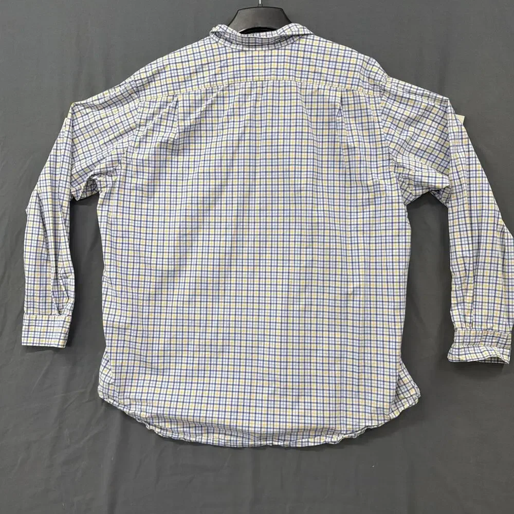 Polo Ralph Lauren Button Shirt Mens 2XLT Tall Multicolor Plaid Flesh Pony Oxford